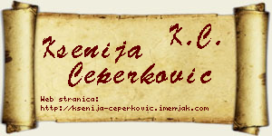 Ksenija Čeperković vizit kartica